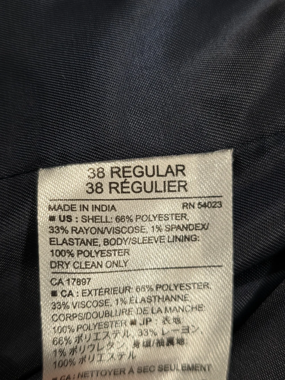 38R Men's Banana Republic Blazer Blue Tartan Plaid Slim Fit Sport Coat